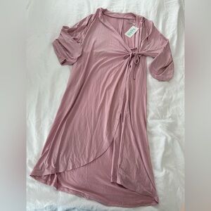 Kickit Pajamas Modal Pink Wrap Recovery Robe NWT 0504